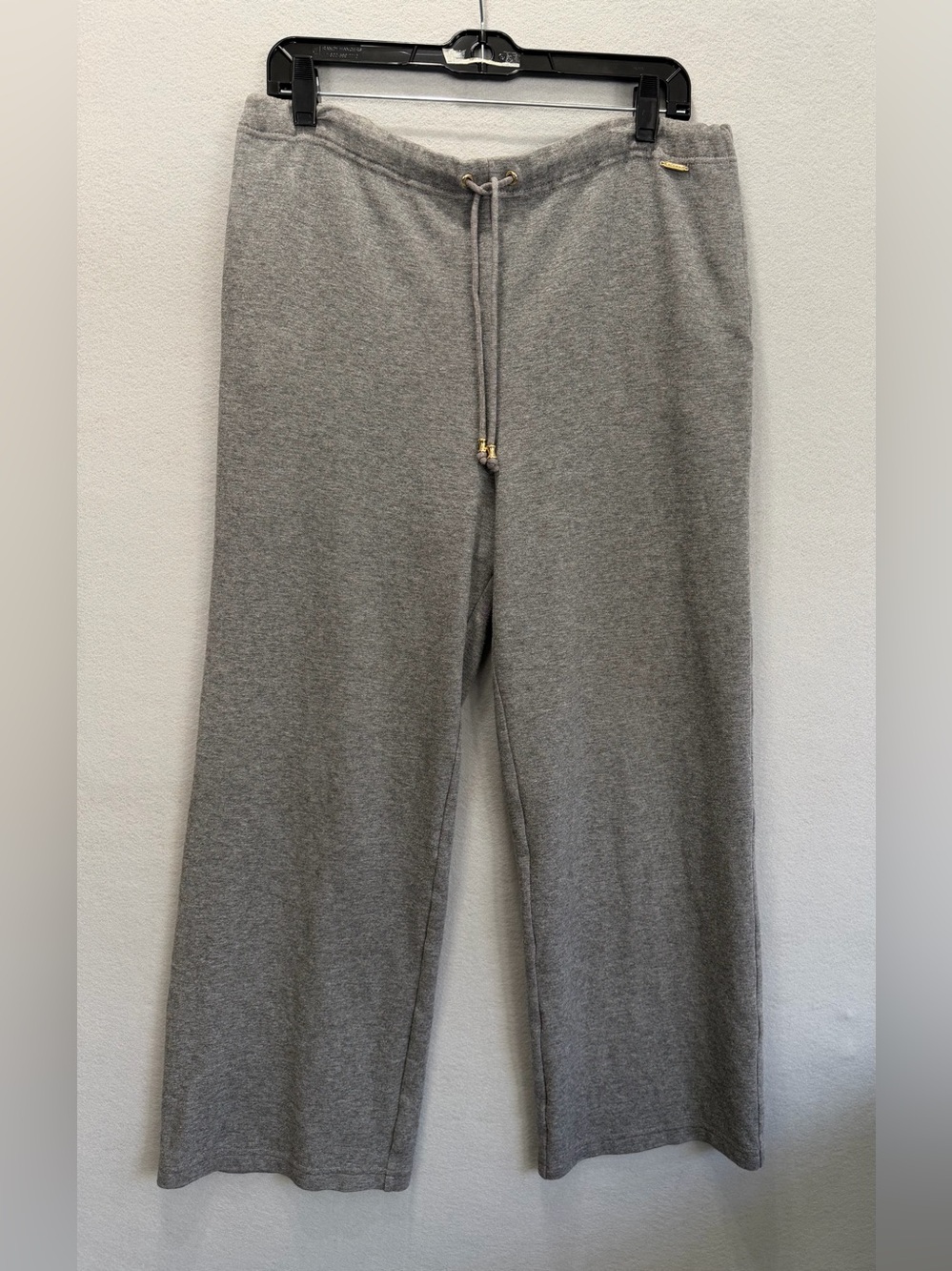 St. John Sport Marie Gray Wide Leg Drawstring Pants Small Women’s Dark Gray